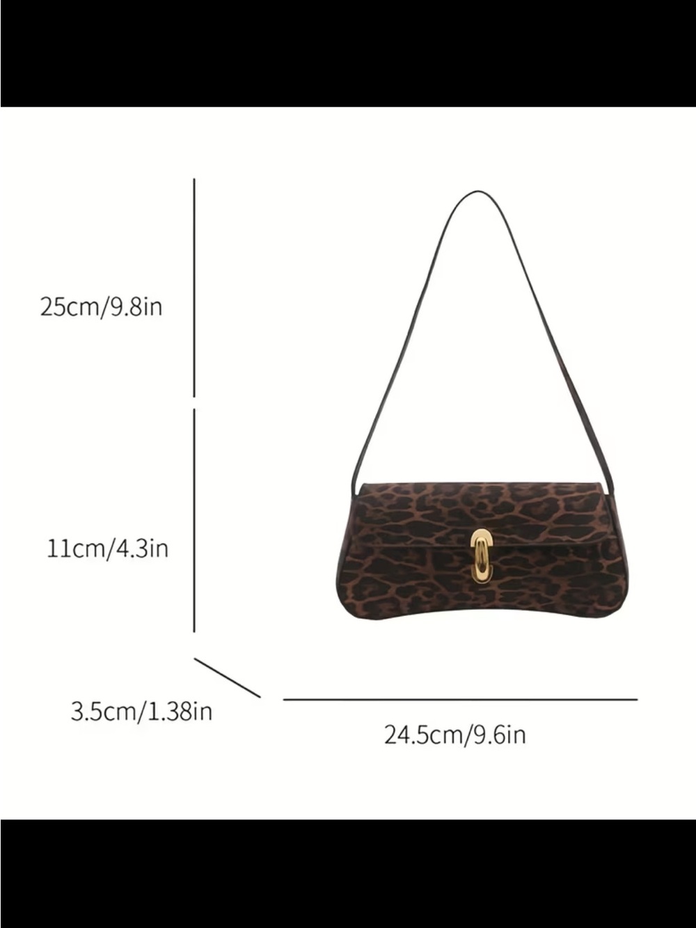 Affordable Fashion Finds Leopard Shoulder Bag with Gold Hardware - Picture 5 of 5